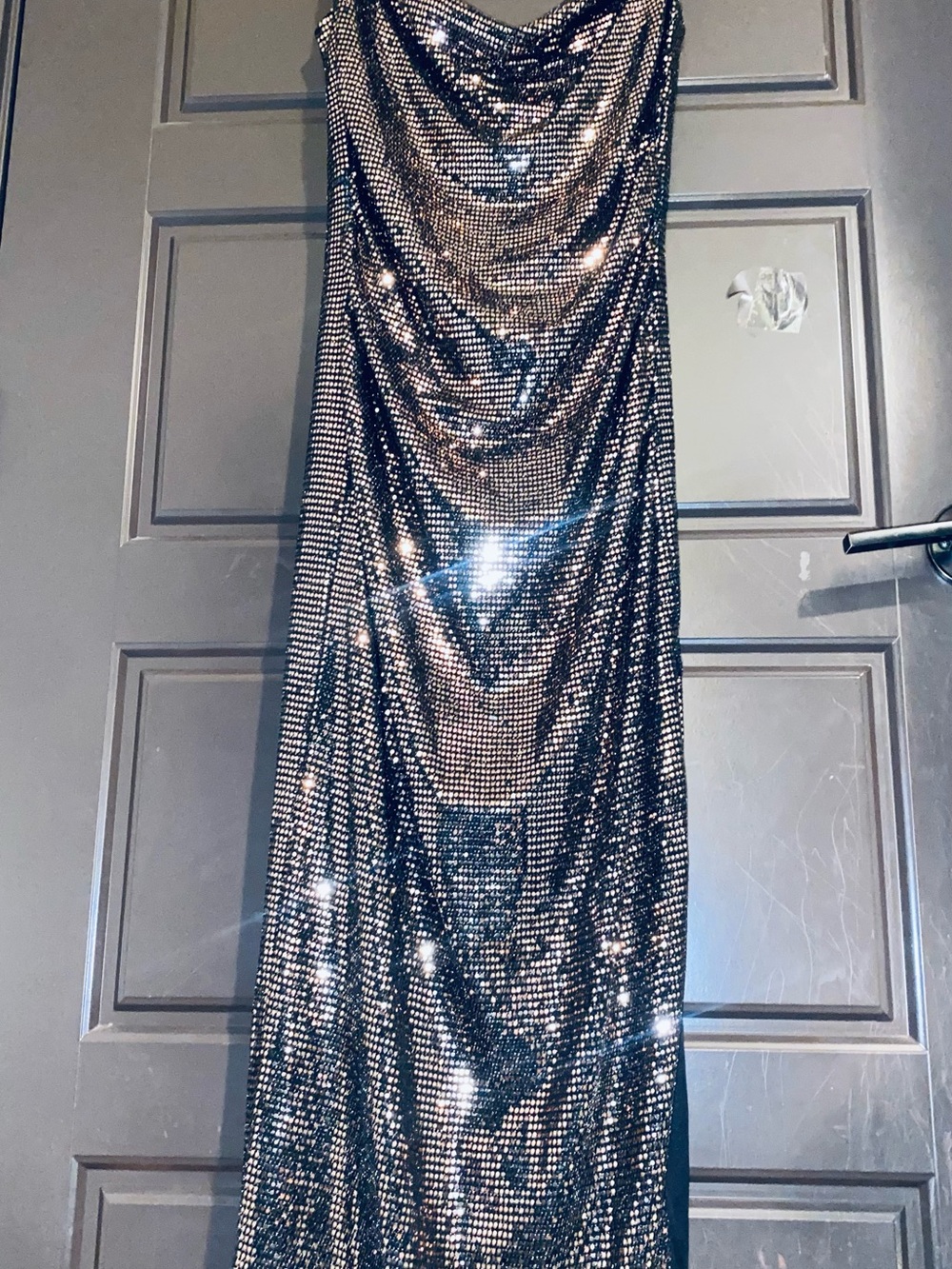 Lulu's glamours Sequin Cowl Draped Maxi Skirt - Picture 7 of 9